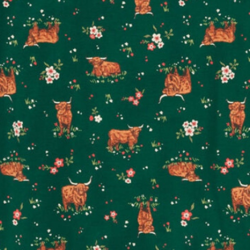 Women’s Duluth Trading Co Heirloom gardening bib overalls Highland Cow sz small - Picture 11 of 11